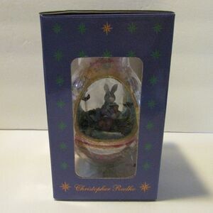 Christopher radko Spring's A Bloomin egg bunny rabbit ornament Easter